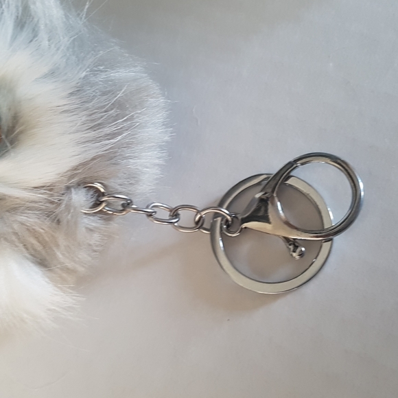 SOLD OUT Key Ring Pompom Keychain Fluffy Owl Faux Rabbit for Hanbag Backpack - Picture 9 of 11